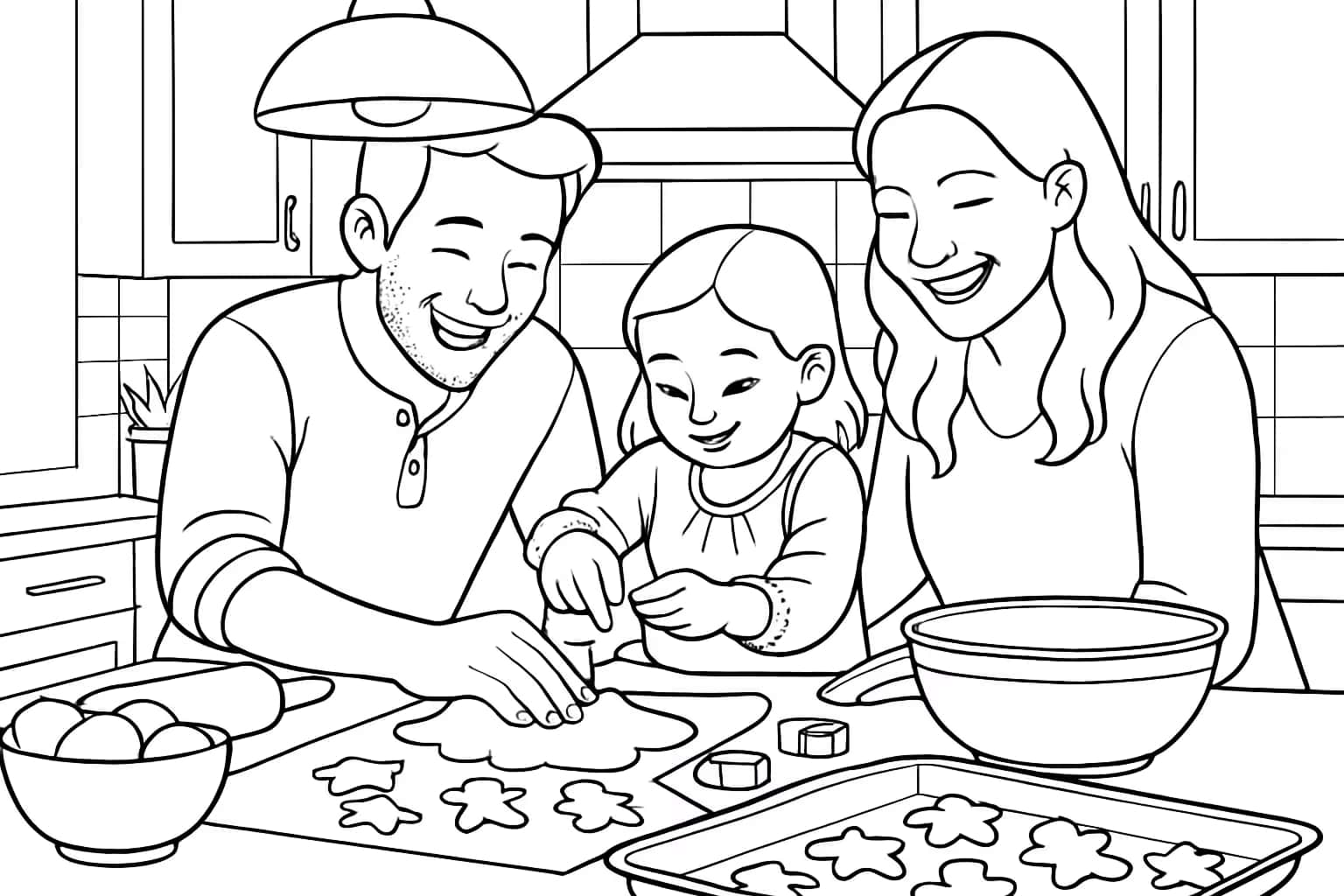 Before and after converting a photo into a coloring page