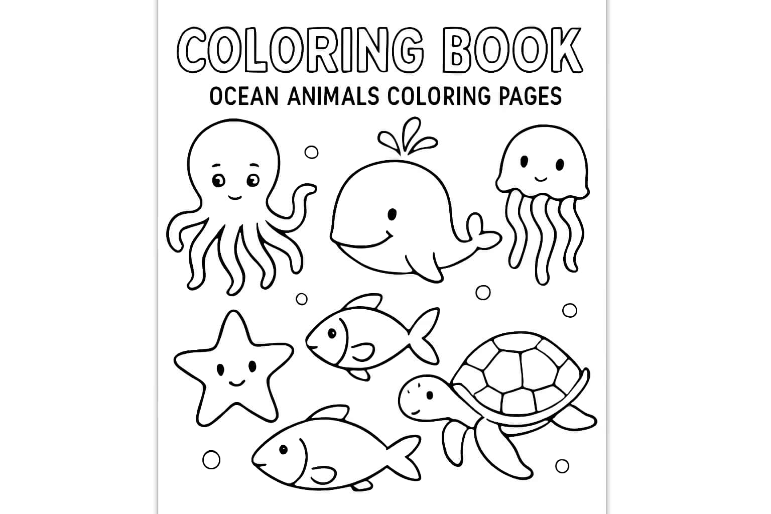 Ocean Animals Coloring Pages | Free Printable Sheets for All Ages - Coloring Pages